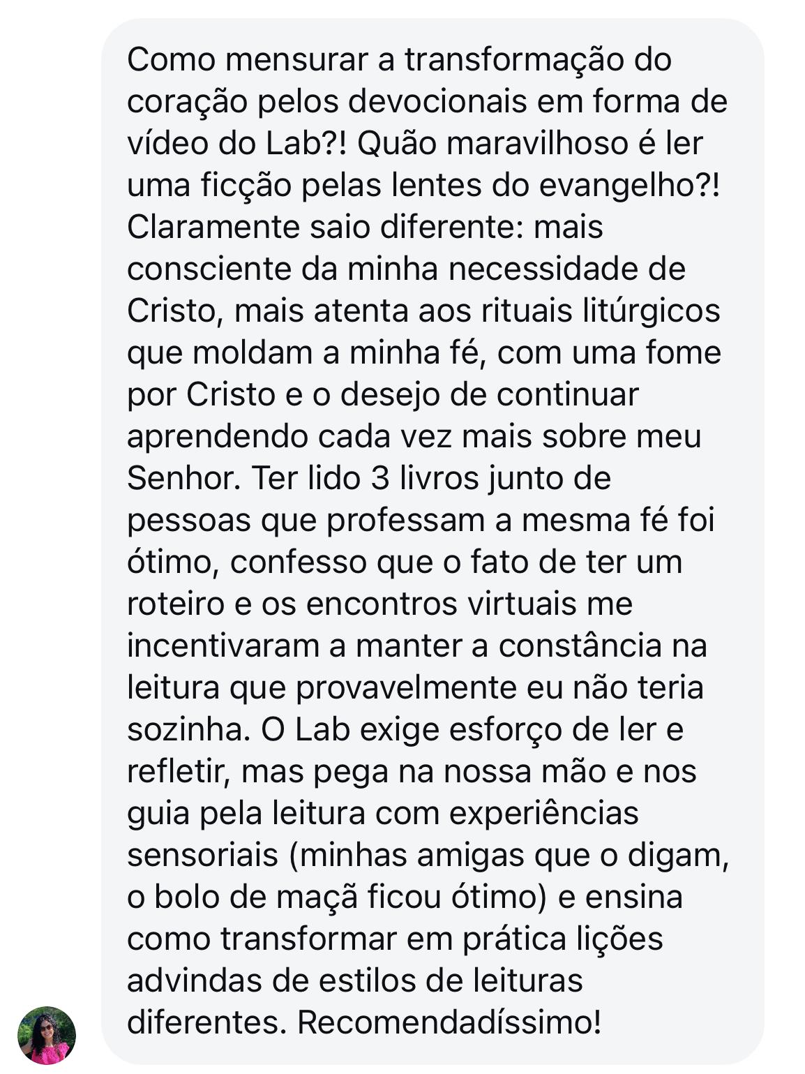 Depoimento de aluno do Laboratório de Papel